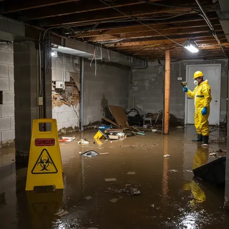 Flooded Basement Electrical Hazard in Superior, WI Property