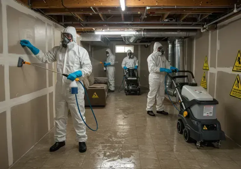 Basement Moisture Removal and Structural Drying process in Superior, WI